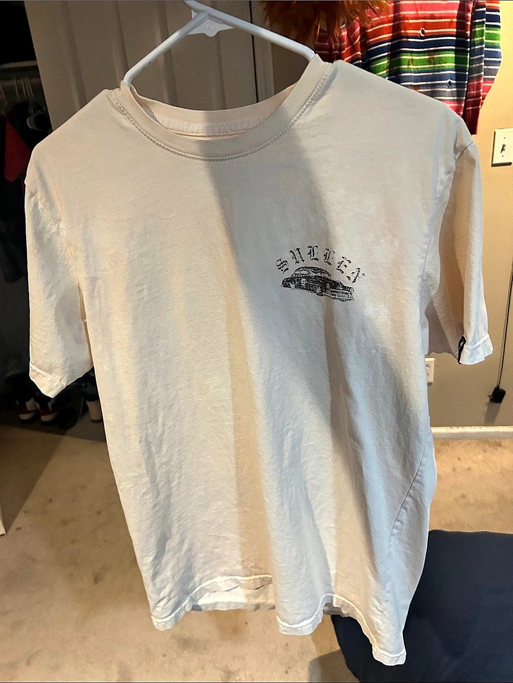 Affliction Graphic Tee in White & Red Size Medium